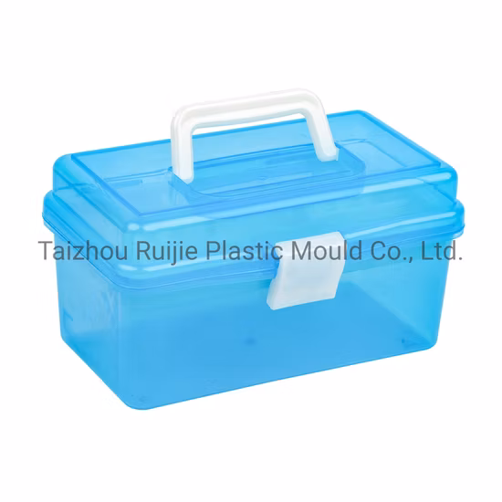 Moule en plastique fait sur commande de boîte de stockage de moule de panier à provisions de moulage par injection 2K